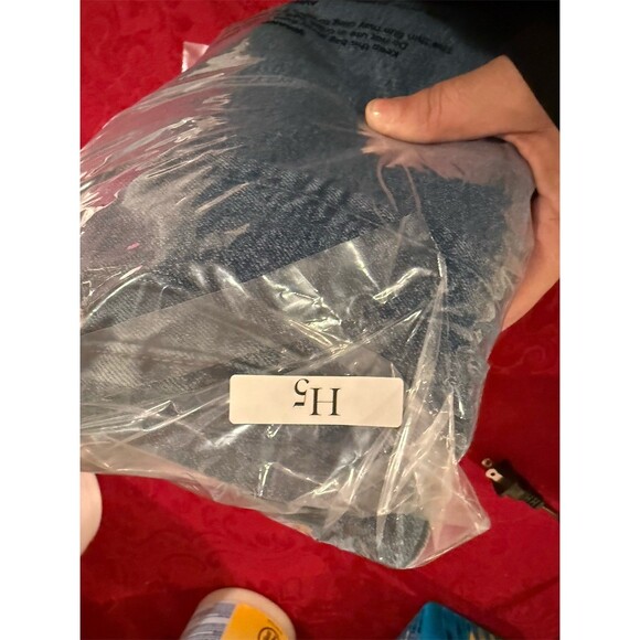 American Eagle Jeans Womens Size M Blue Super High-Waisted Baggy - Picture 8 of 8